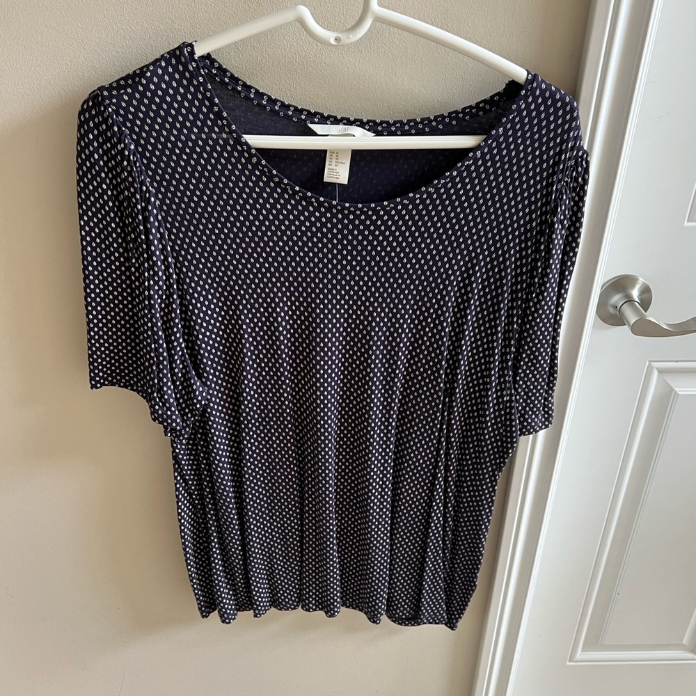 H&M PATTERNED BLOUSE XL
